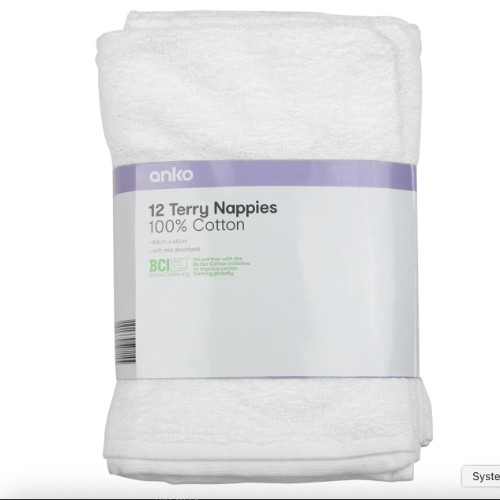 Terry nappie towels